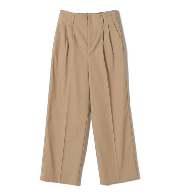 SHIPS for women「〈UVカット / 吸水速乾 / 手洗い可能〉綿麻混 オックス 2タック ストレート パンツ」|その他|