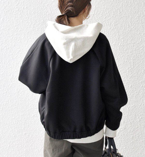 SHIPS any「SHIPS any:〈洗濯機可能〉ジャージー ギャザー コンパクト ブルゾン」|ブルゾン・スタジャン|