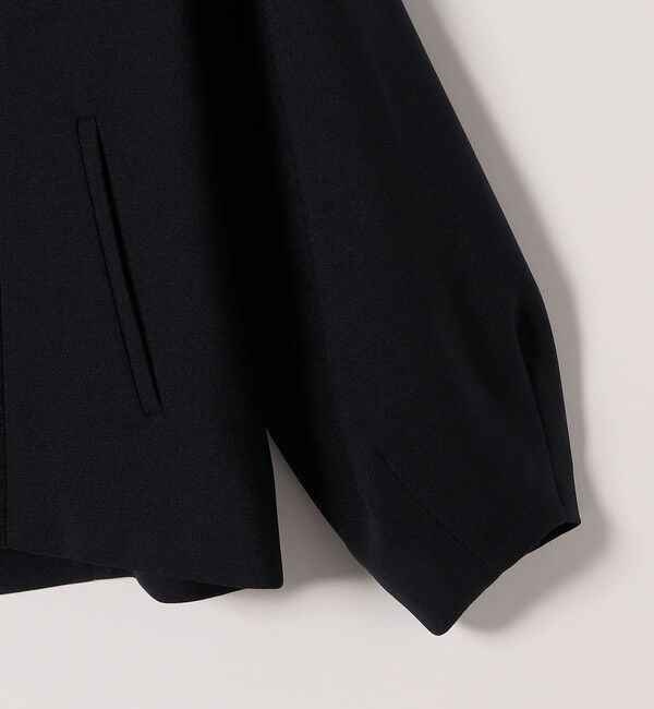 SHIPS any「SHIPS any:〈手洗い可能〉ダブルクロス レース 切替 ノーカラー ジャケット［NAVY BLUE］」|ノーカラージャケット|