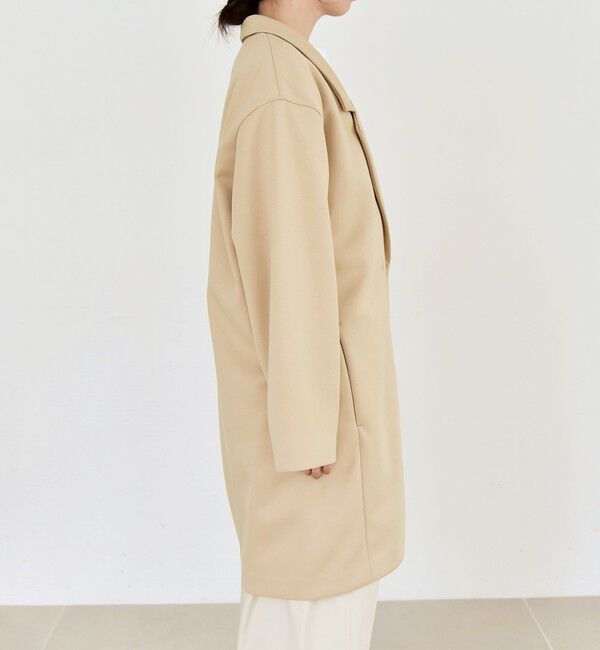 quaranciel「quaranciel:〈手洗い可能〉ジャージー テーラード ジャケット コート」|チェスターコート|