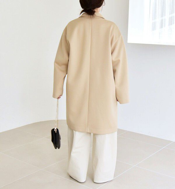 quaranciel「quaranciel:〈手洗い可能〉ジャージー テーラード ジャケット コート」|チェスターコート|