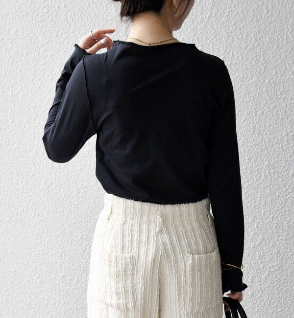 SHIPS any「SHIPS any:〈手洗い可能〉シアー コットン ボトルネック メロウ プルオーバー」|Tシャツ・カットソー|