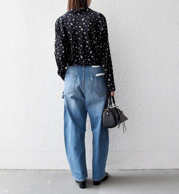 SHIPS any「SHIPS any:〈洗濯機可能〉フラワー プリント レース オープンカラー シャツ」|シャツ・ブラウス|