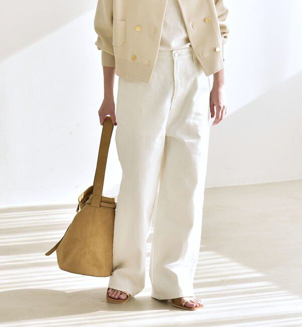 quaranciel「《一部追加予約》quaranciel:〈洗濯機可能〉ハイライズ ルーズ ワイド デニム パンツ」|デニム|