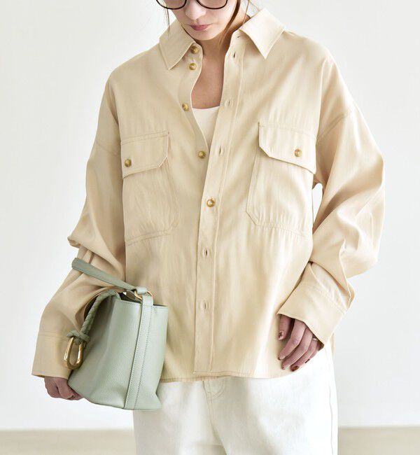 quaranciel「quaranciel:〈洗濯機可能〉フィブリル レギュラーカラー シャツ」|シャツ・ブラウス|