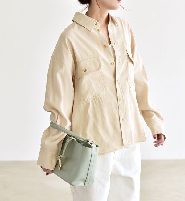 quaranciel「quaranciel:〈洗濯機可能〉フィブリル レギュラーカラー シャツ」|シャツ・ブラウス|