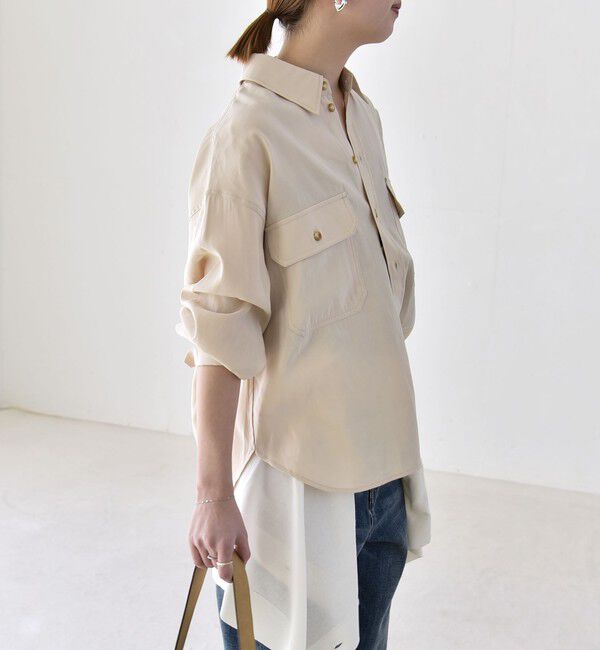 quaranciel「quaranciel:〈洗濯機可能〉フィブリル レギュラーカラー シャツ」|シャツ・ブラウス|