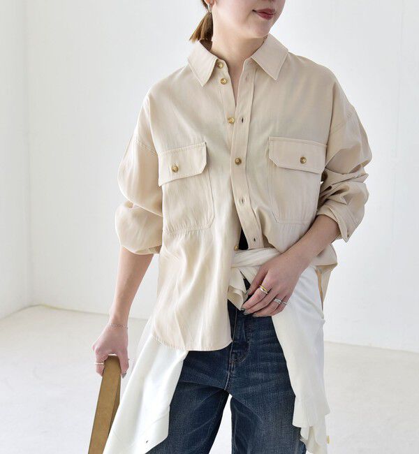 quaranciel「quaranciel:〈洗濯機可能〉フィブリル レギュラーカラー シャツ」|シャツ・ブラウス|