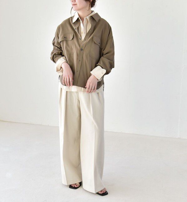 quaranciel「quaranciel:〈洗濯機可能〉フィブリル レギュラーカラー シャツ」|シャツ・ブラウス|