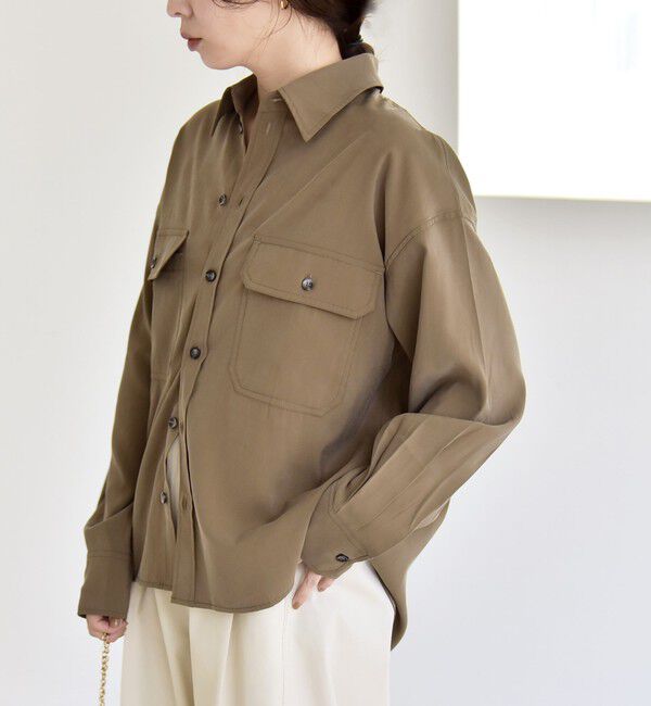 quaranciel「quaranciel:〈洗濯機可能〉フィブリル レギュラーカラー シャツ」|シャツ・ブラウス|