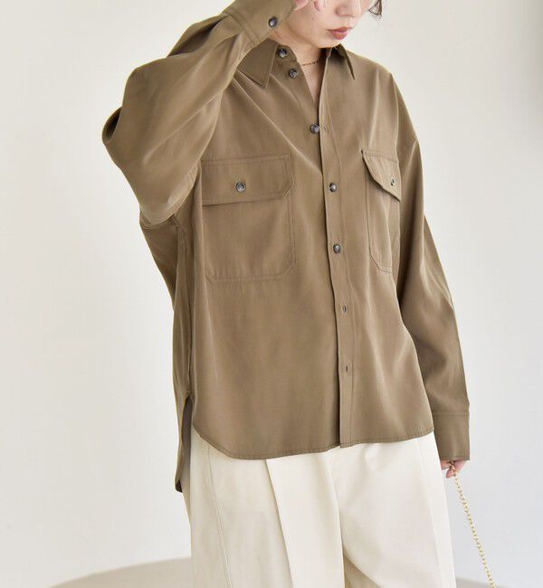 quaranciel「quaranciel:〈洗濯機可能〉フィブリル レギュラーカラー シャツ」|シャツ・ブラウス|