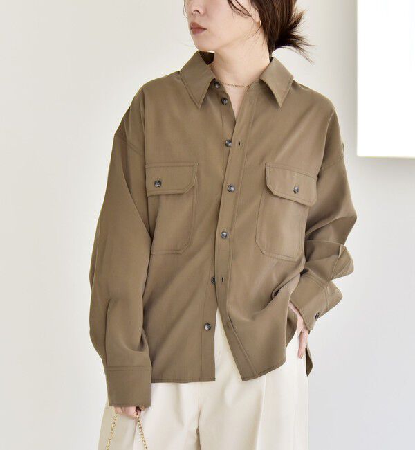 quaranciel「quaranciel:〈洗濯機可能〉フィブリル レギュラーカラー シャツ」|シャツ・ブラウス|