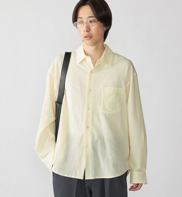 SHIPS「City Ambient Products: レギュラー ボイル ソリッド ロング スリーブ シャツ」|シャツ・ブラウス|クリーム