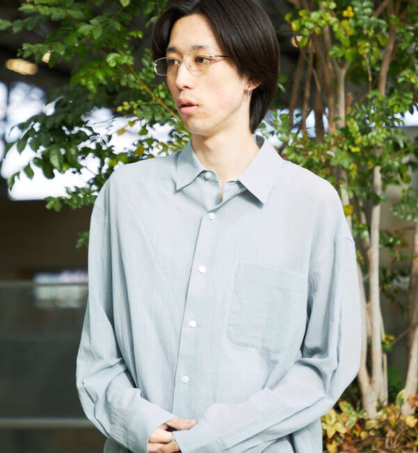 SHIPS「City Ambient Products: レギュラー ボイル ソリッド ロング スリーブ シャツ」|シャツ・ブラウス|