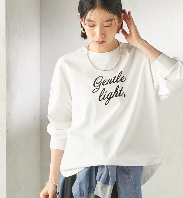 SHIPS for women「【SHIPS別注】81BRANCA: プリント ロングスリーブ TEE」|Tシャツ・カットソー|ホワイト