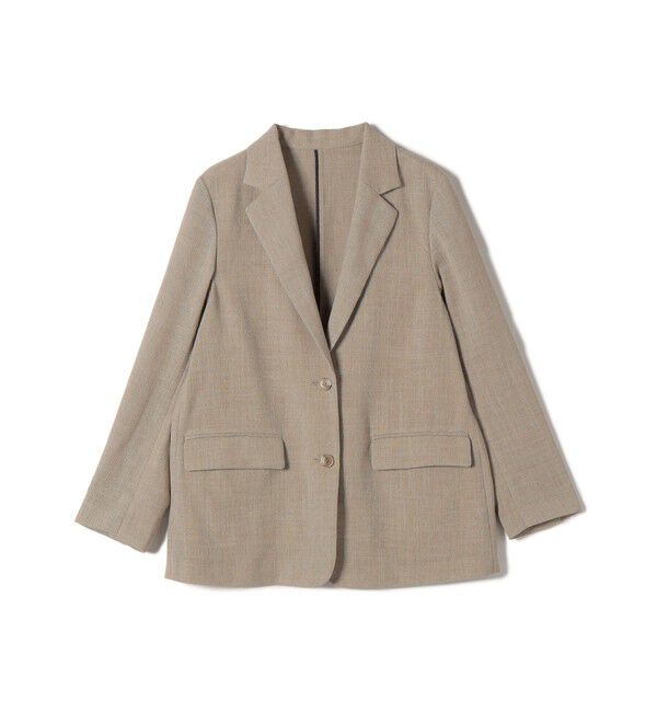 SHIPS for women「〈吸水速乾・手洗い可能〉麻調 ドンゴロス 2釦 ジャケット」|テーラードジャケット|