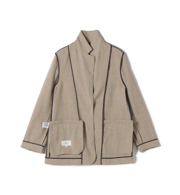 SHIPS for women「〈吸水速乾・手洗い可能〉麻調 ドンゴロス 2釦 ジャケット」|テーラードジャケット|