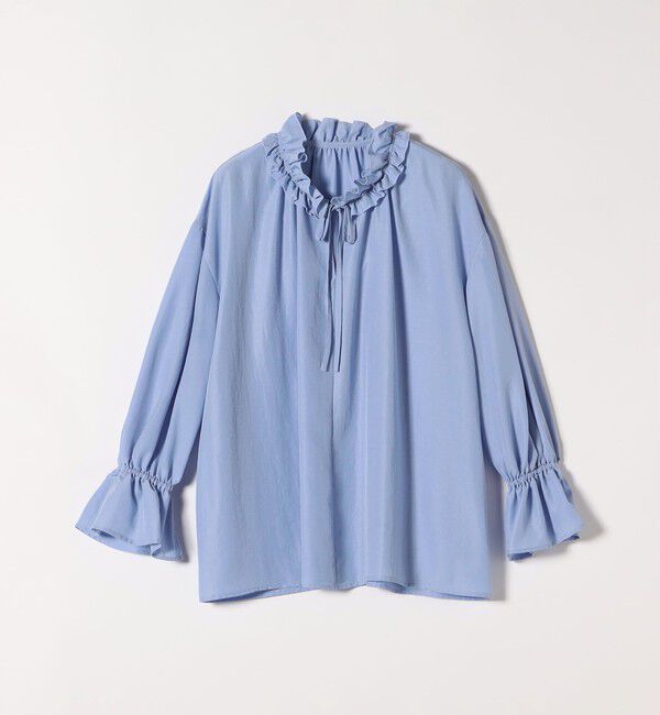 quaranciel「quaranciel:〈洗濯機可能〉フリルカラー リボン ギャザースリーブ ブラウス」|シャツ・ブラウス|