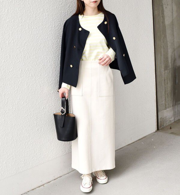 SHIPS Colors 「SHIPS Colors:〈手洗い可能〉リブ ダンボール タイト スカート」|タイト|