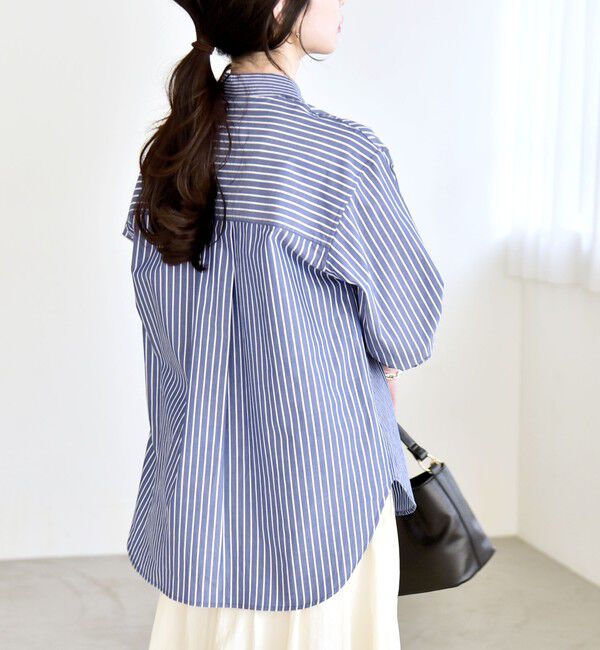 quaranciel「quaranciel:〈洗濯機可能〉レギュラーカラー ヨーク ルーズ シャツ」|シャツ・ブラウス|