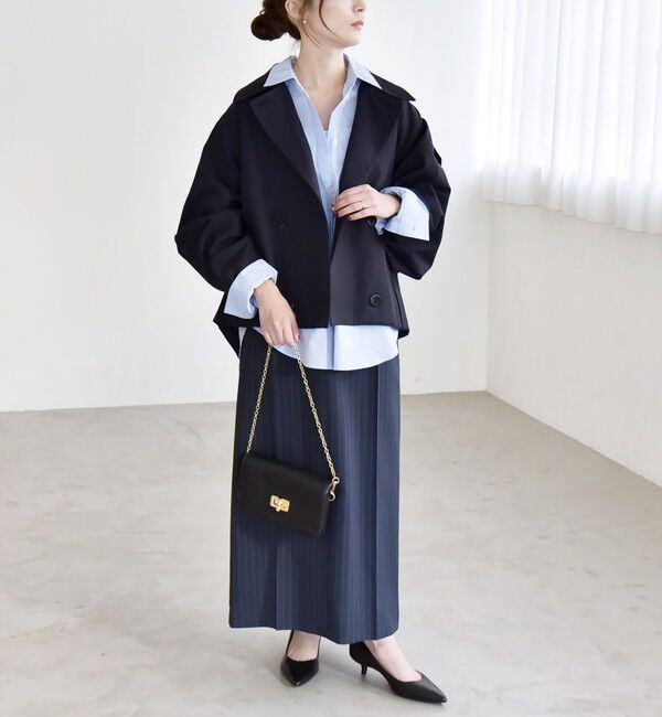 quaranciel「《一部追加予約》quaranciel: ドルマンスリーブ ショート トレンチ コート」|トレンチコート|