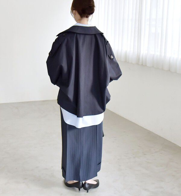 quaranciel「《一部追加予約》quaranciel: ドルマンスリーブ ショート トレンチ コート」|トレンチコート|