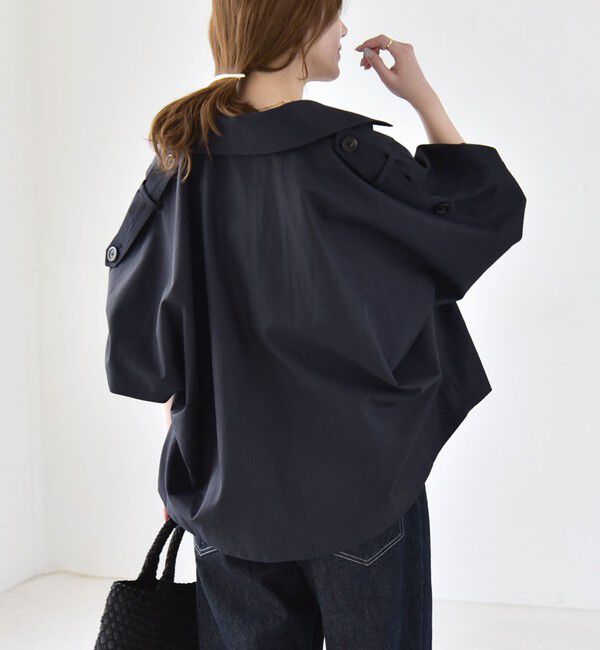 quaranciel「《一部追加予約》quaranciel: ドルマンスリーブ ショート トレンチ コート」|トレンチコート|