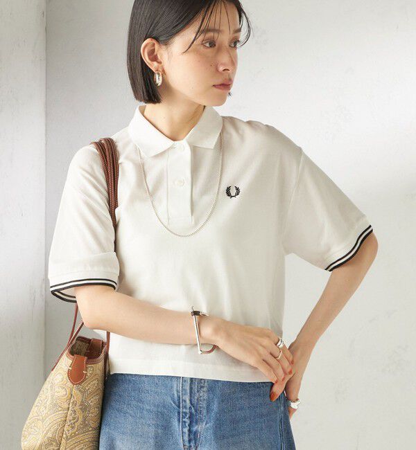 SHIPS for women「FRED PERRY:G2174SHEER TIPPED POLO」|ポロシャツ|ホワイト