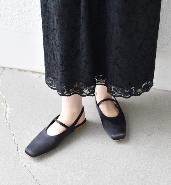 SHIPS any「【SHIPS any別注】eblouna: スクエア スリングバック パンプス」|パンプス|