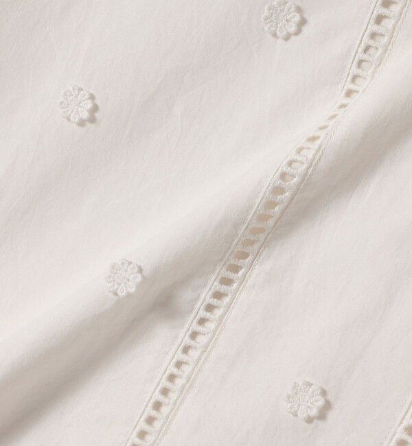 SHIPS any「SHIPS any:〈洗濯機可能〉フラワー モチーフ ハシゴレース クルーネック ブラウス」|シャツ・ブラウス|