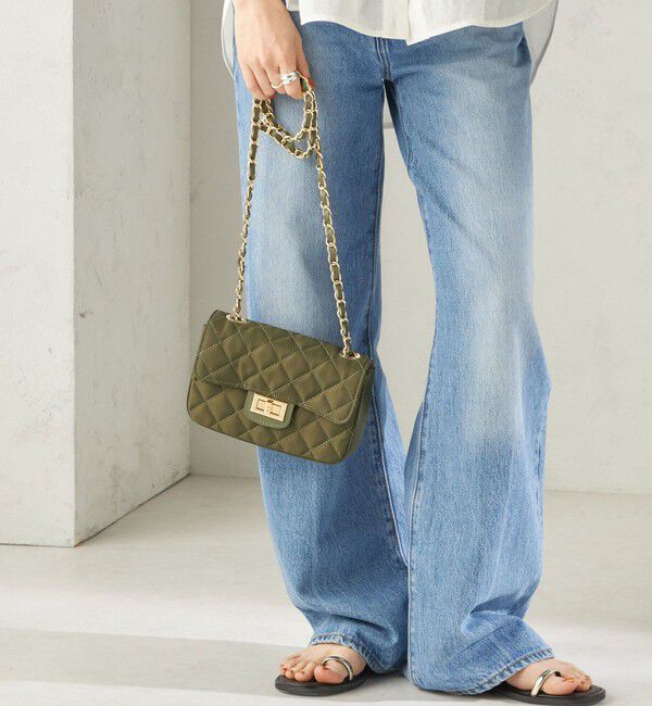 SHIPS for women「【SHIPS別注】MILOS: キルティング ショルダー」|ショルダー・メッセンジャー|オリーブ