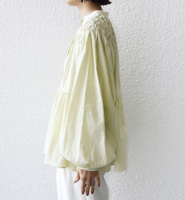 SHIPS for women「【WEB限定】〈手洗い可能〉ショルダー 刺繍 タック ブラウス」|シャツ・ブラウス|