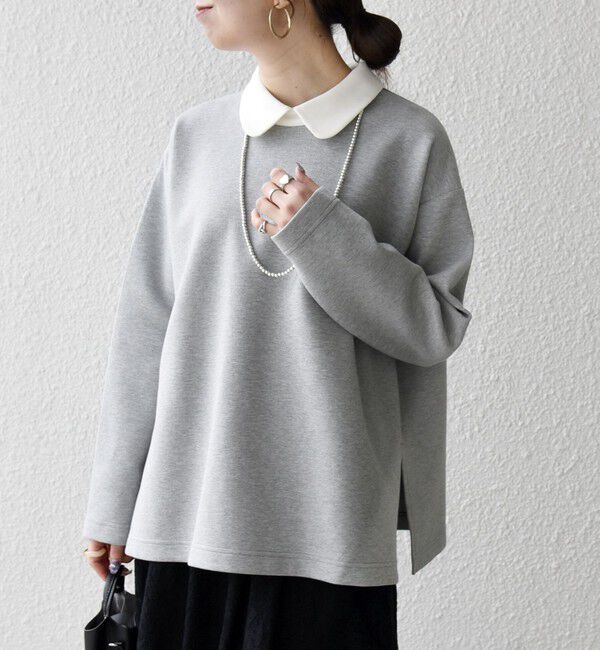 SHIPS any「SHIPS any:〈洗濯機可能〉ダンボール バイカラー プルオーバー」|Tシャツ・カットソー|