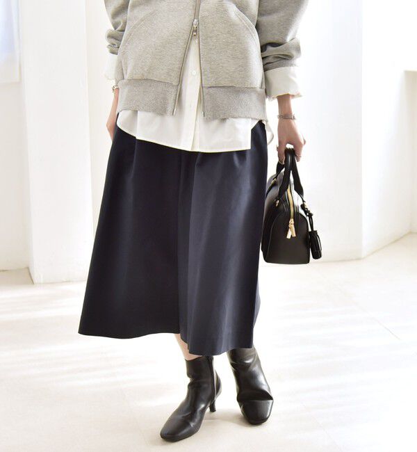 quaranciel「quaranciel:〈洗濯機可能〉タック Aライン ハーフ パンツ」|キュロット|