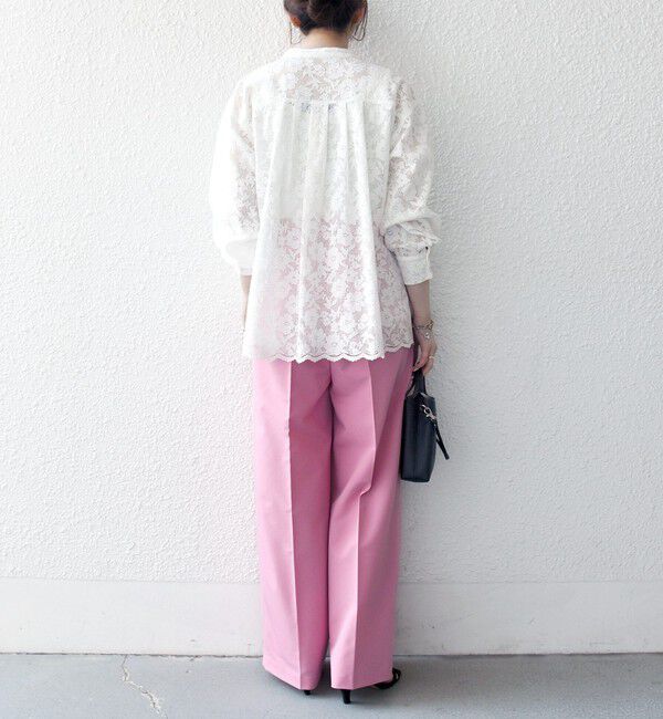 SHIPS any「《一部追加予約》SHIPS any:〈手洗い可能〉2タック ワイド パンツ」|スラックス|