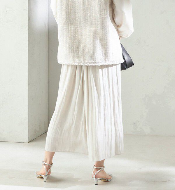 SHIPS for women「〈手洗い可能〉カッセン パウダー サテン スカート パンツ」|その他|