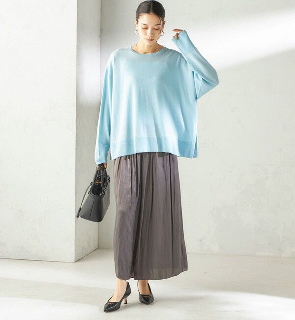 SHIPS for women「〈手洗い可能〉カッセン パウダー サテン スカート パンツ」|その他|