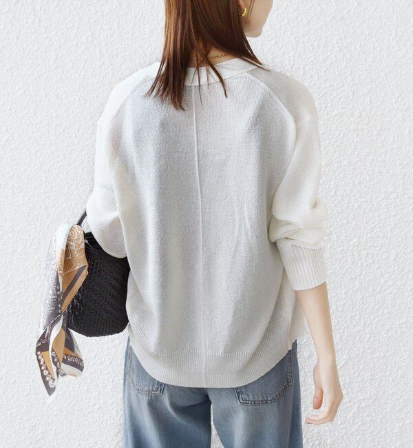 SHIPS for women「〈手洗い可能〉ブライト ペーパー Vネック ニット カーディガン」|カーディガン|