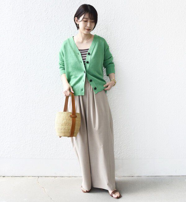 SHIPS for women「〈手洗い可能〉ブライト ペーパー Vネック ニット カーディガン」|カーディガン|