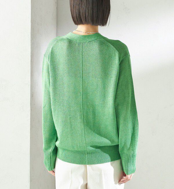 SHIPS for women「〈手洗い可能〉ブライト ペーパー Vネック ニット カーディガン」|カーディガン|