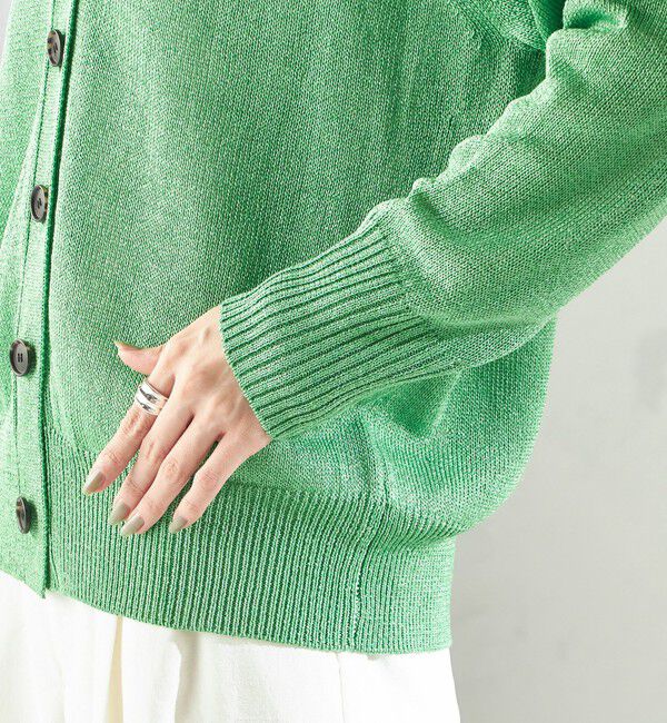 SHIPS for women「〈手洗い可能〉ブライト ペーパー Vネック ニット カーディガン」|カーディガン|