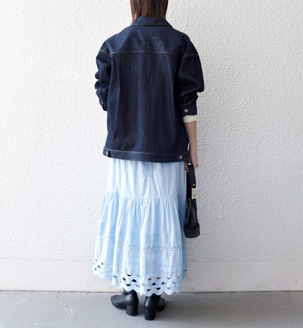 SHIPS any「《一部追加予約》SHIPS any:〈洗濯機可能〉キャンブリック レース ギャザー ボリューム スカート」|スカート|