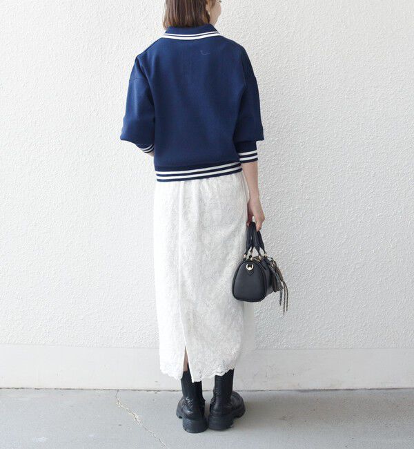 SHIPS any「SHIPS any:〈手洗い可能〉コットン ミックス ライン ポロニット プルオーバー」|ニット・セーター|