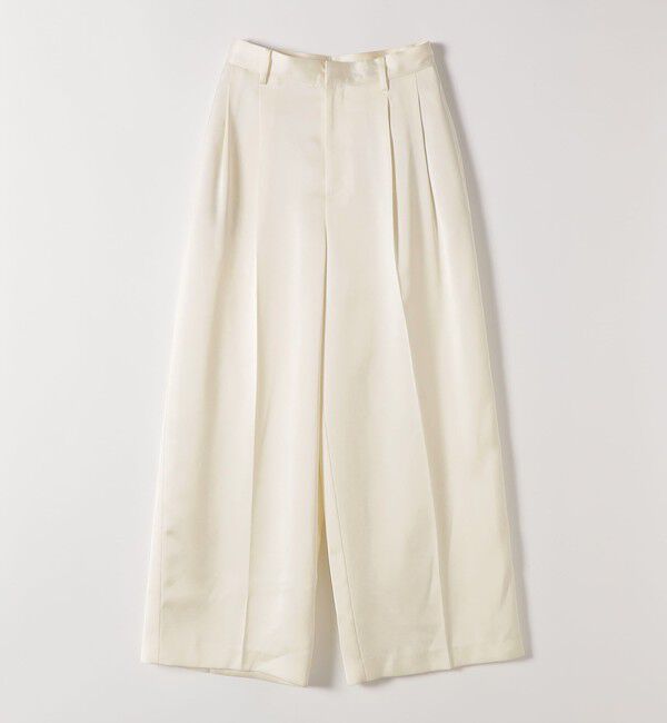 quaranciel「quaranciel:〈手洗い可能〉サテン ワイド ストレート スラックス」|その他|