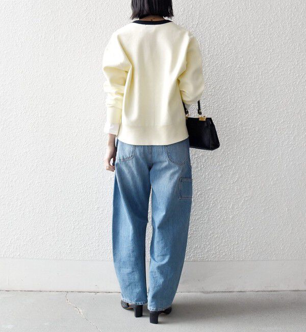 SHIPS any「《追加予約》SHIPS any:〈手洗い可能〉バイカラー スキッパー ニット カーディガン」|カーディガン|