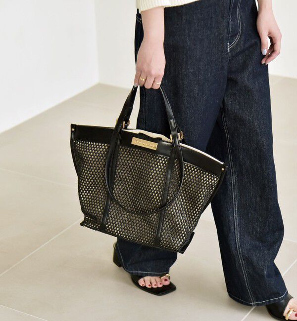 quaranciel「quaranciel: 2way ハンドル メッシュ トートバッグ」|トートバッグ|