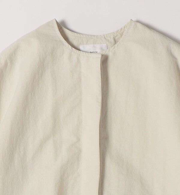 SHIPS any「SHIPS any:〈洗濯機可能〉ナイロン タスラン ノーカラー Aライン ブルゾン」|ブルゾン・スタジャン|