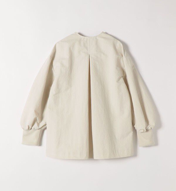 SHIPS any「SHIPS any:〈洗濯機可能〉ナイロン タスラン ノーカラー Aライン ブルゾン」|ブルゾン・スタジャン|