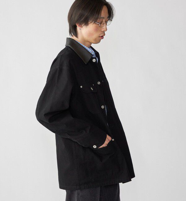 SHIPS「City Ambient Products: オーバーサイズ カバーオール ワーク ジャケット」|ブルゾン・スタジャン|