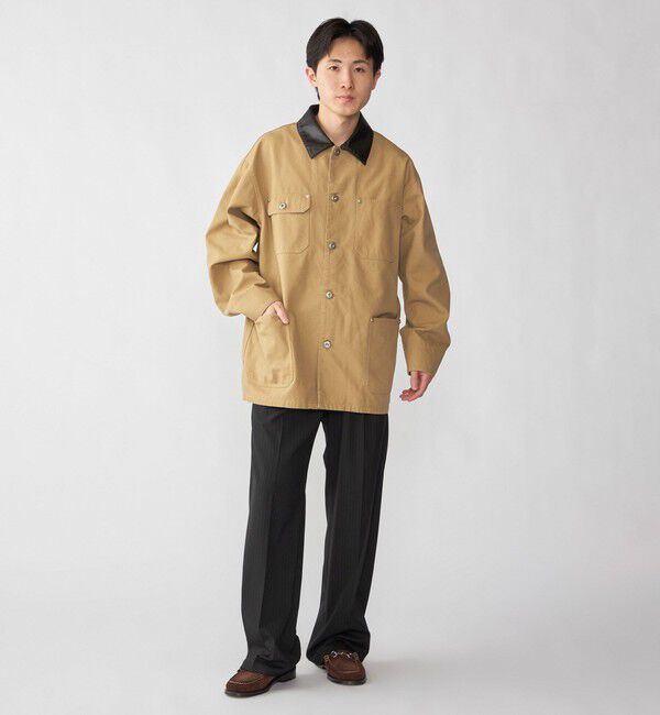 SHIPS「City Ambient Products: オーバーサイズ カバーオール ワーク ジャケット」|ブルゾン・スタジャン|